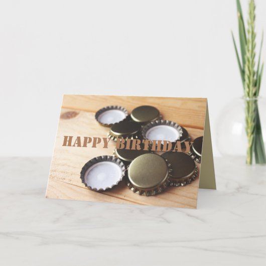 Fijne verjaardagsbrouwerij, bierbrouwerij kaart (Voorkant)