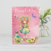 Fijne verjaardagsfeeks kaart (Staand voorkant)