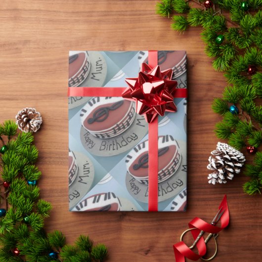 Fijne verjaardagstaart cadeaupapier (Feestdagen Geschenken)