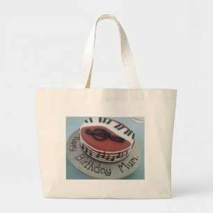 Fijne verjaardagstaart grote tote bag