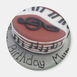 Fijne verjaardagstaart magneet