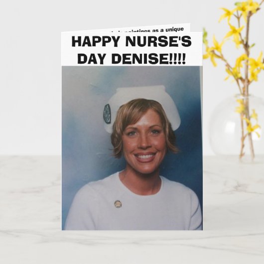 FIJNE VERPLEEGSTERDAG DENISE!!! KAART (Gele Bloem)