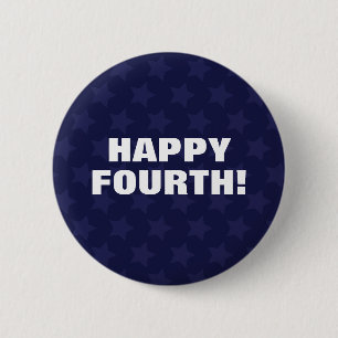 Fijne Vierde! 4 juli Slogan Ronde Button 5,7 Cm