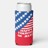 "Fijne vierde juli." Grappig citaat. Zomerfeest (Seltzer Voorkant)