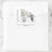 Fijne vierkante stickers (Tas)