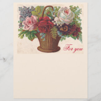 Fijne vintage bloemen illustratie Briefhoofd.