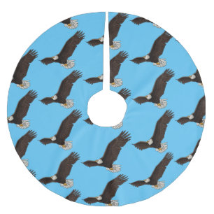 Fijne vliegende kale cartoon illustratie kerstboom rok