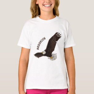 Fijne vliegende kale cartoon illustratie t-shirt