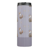 Fijne vossen op grijs thermosbeker (Achterkant)