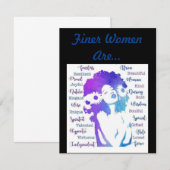 Fijne vrouwen zijn... bedankkaart (Voorkant / Achterkant)