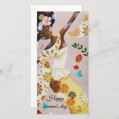 Fijne vrouwendag feestdagenkaart (Voorkant / Achterkant)