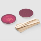 Fijne vrouwendag wenst rood handwaaier (Niet-gemonteerd)