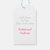 Fijne Waterverf bloemen - Fijne Moederdag Cadeaulabel (Achterkant)