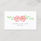 Fijne Waterverf Bloemen Visitekaartje (Voorkant)