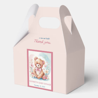 Fijne waterverf bos beer gunstbox bedankdoosjes