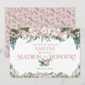 Fijne Waterverf Floral Bloom Kaart (Voorkant / Achterkant)