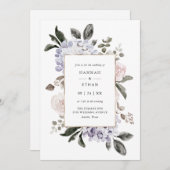 Fijne Waterverf Hydrangea Floral | Weddenschap Kaart (Voorkant / Achterkant)