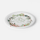 Fijne Waterverf kerstmis Papieren Bordje (Gekanteld)