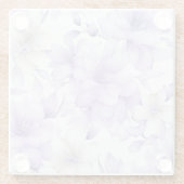 Fijne Waterverf Paarse Bloemen Glazen Onderzetter (Achterkant)