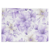 Fijne Waterverf Paarse Bloemen Groot Cadeauzakje (Achterkant)