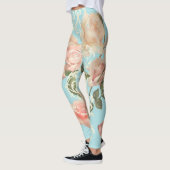 Fijne waterverf roos leggings (Links)