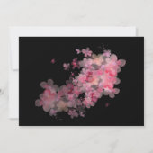 Fijne Waterverf Roze Floral Kaart (Achterkant)