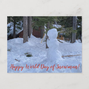 Fijne Werelddag van Snowman! Briefkaart