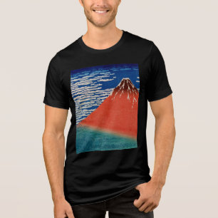 Fijne wind, heldere ochtend (rode Fuji) Tri-Blend Shirt