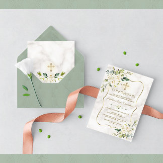 Fijne Witte bloemen marmer Gold-bevestiging Kaart