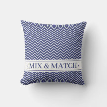 Fijne Witte Chevron op Ocean Blue Background.