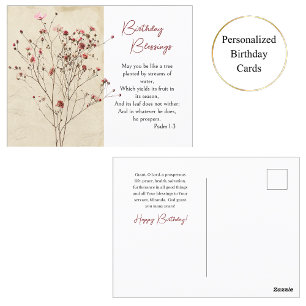 Fijne Woestijn Wilde Bloemen Orthodoxe Verjaardag Briefkaart