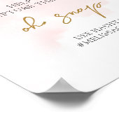 Fijne zachte pastel roze rozen goud Oh snap teken Poster (Hoek)