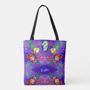 Fijne Zeemeermin met Cute Cat en Ocean Sun Draagtas