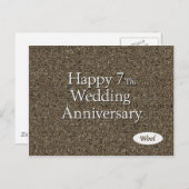 Fijne zevende. Jubileum wol Briefkaart (Voorkant / Achterkant)