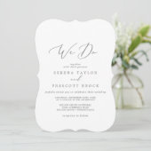 Fijne zilverkalligrafie die we maken kaart (Staand voorkant)