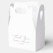 Fijne zilverkalligrafie Hartelijk dank Bedankdoosjes (Geopend)