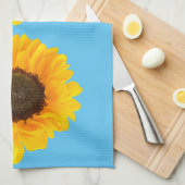 Fijne zonnebloem theedoek (Quarter Fold)