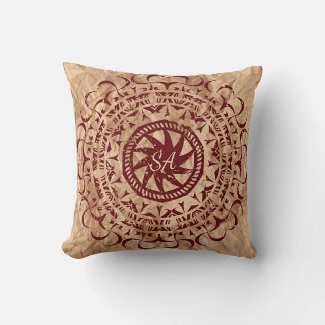  fijngemaakt papier ontworpen als monogramma kussen (Voorkant)
