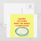 fijngestampte aardappels briefkaart (Voorkant / Achterkant)