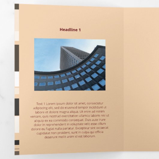 Fijnkleurige monochromatische platte zijdelingse s drieluik kaart (Binnenzijde eerst)