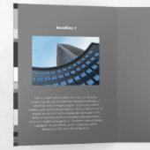 Fijnkleurige monochromatische platte zijdelingse s drieluik kaart (Binnenzijde eerst)