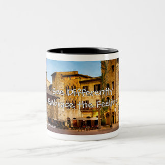 Fijnkunstmok — Rocky Mountain - Zie het anders Tweekleurige Koffiemok