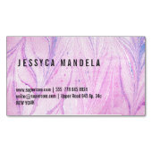 Fijnroze marmer magnetisch visitekaartje (Voorkant)