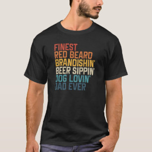 Fijnste rode baard zwaaien in bier spenen hond lov t-shirt