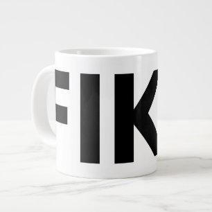 FIKA Bold Black en White Specialty-Mok Extra Grote Beker