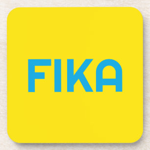 FIKA Bold Geel en Blauw Bier Onderzetter