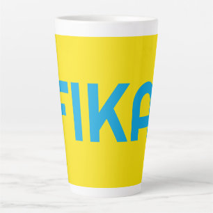 FIKA Bold Geel en Blauw Latte Mok