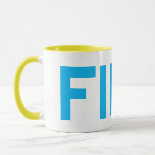FIKA Bold Geel en Blauw Mok