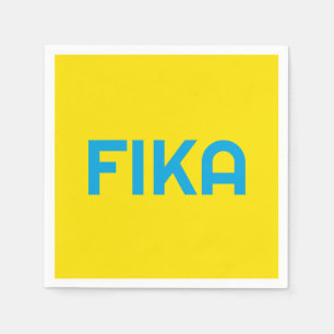 FIKA Bold Geel en Blauw Servet