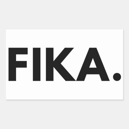 Fika Bold rechthoekige Sticker (Voorkant)